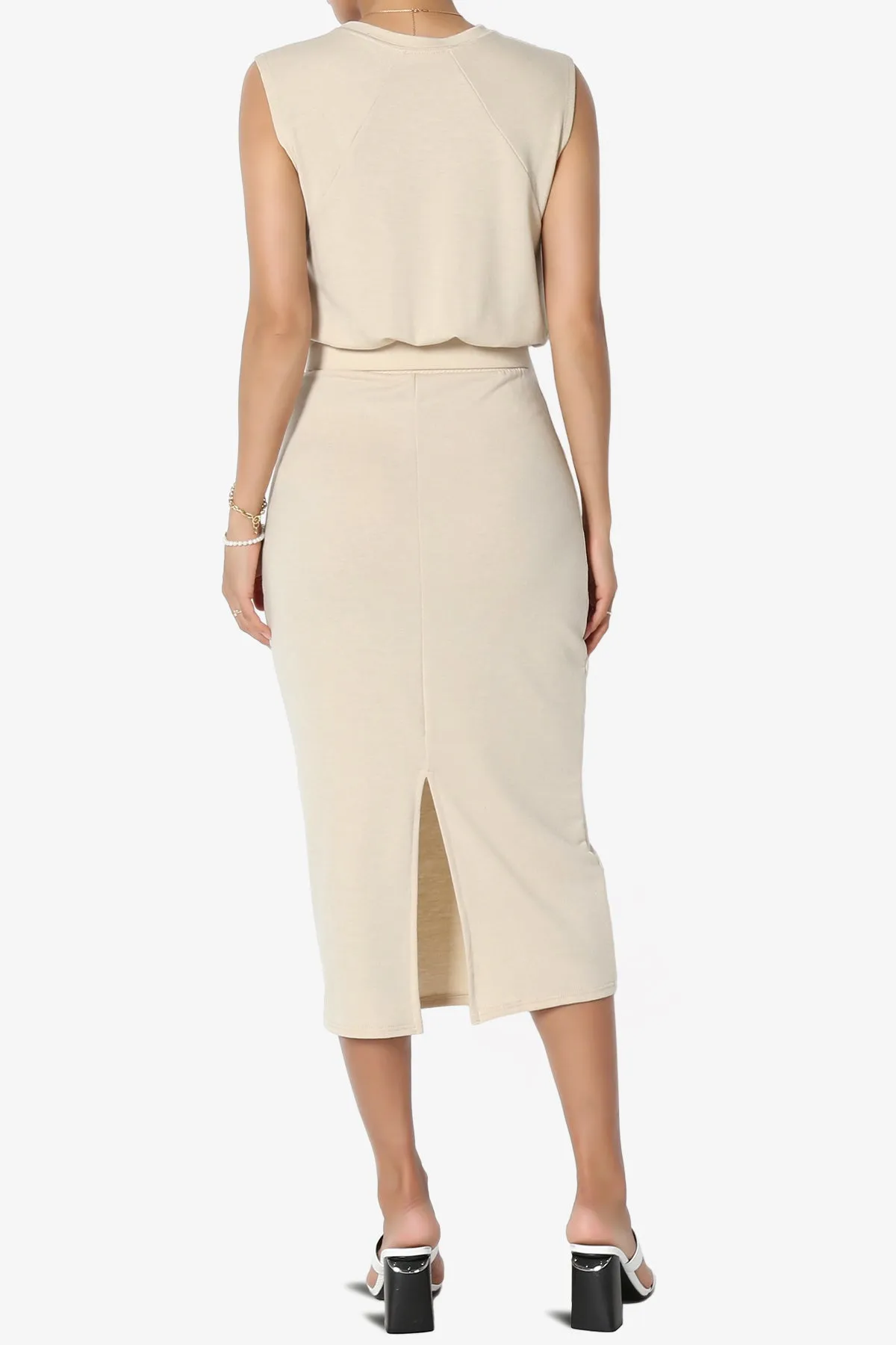 Discreet Crop Tank Top & Midi Skirt SET