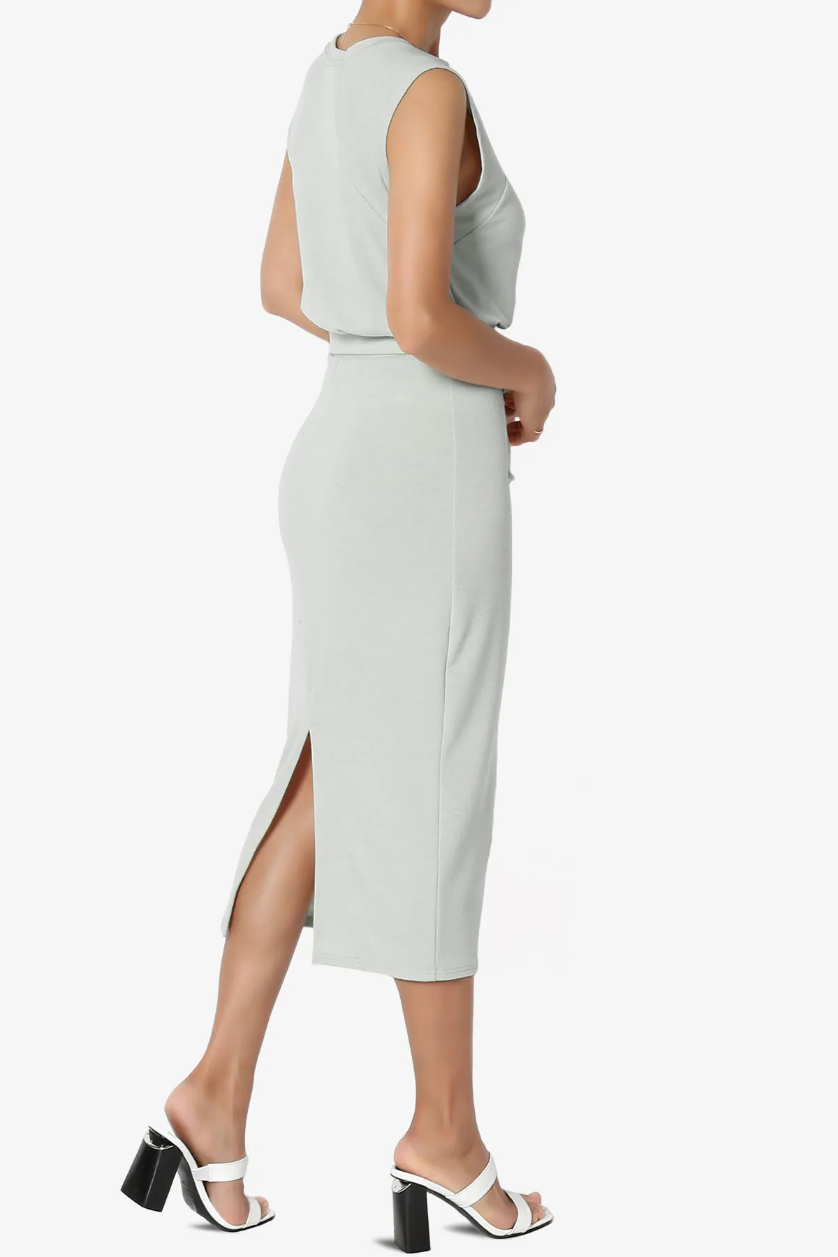 Discreet Crop Tank Top & Midi Skirt SET