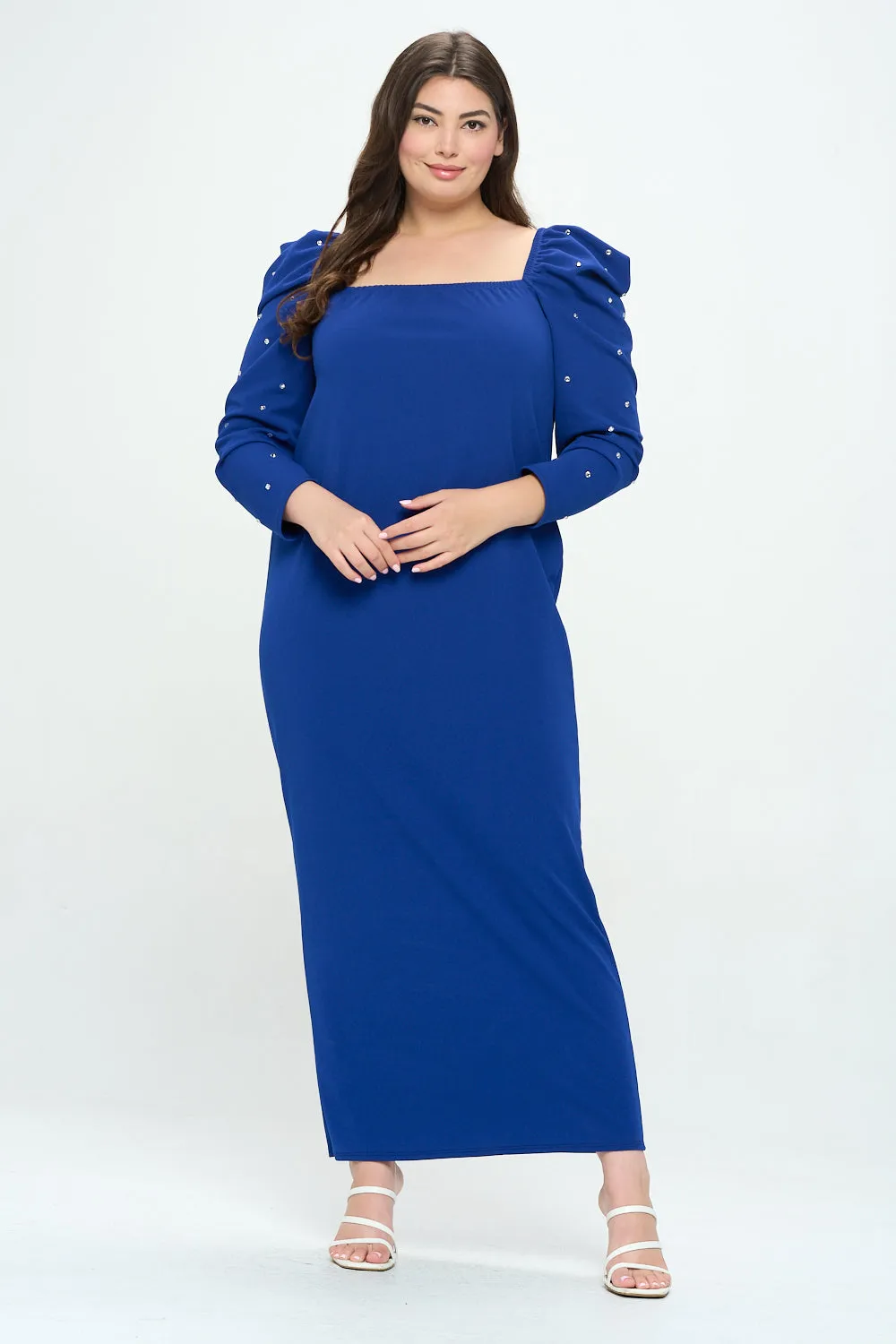 Evangeline Rhinestone Sleeve Dress