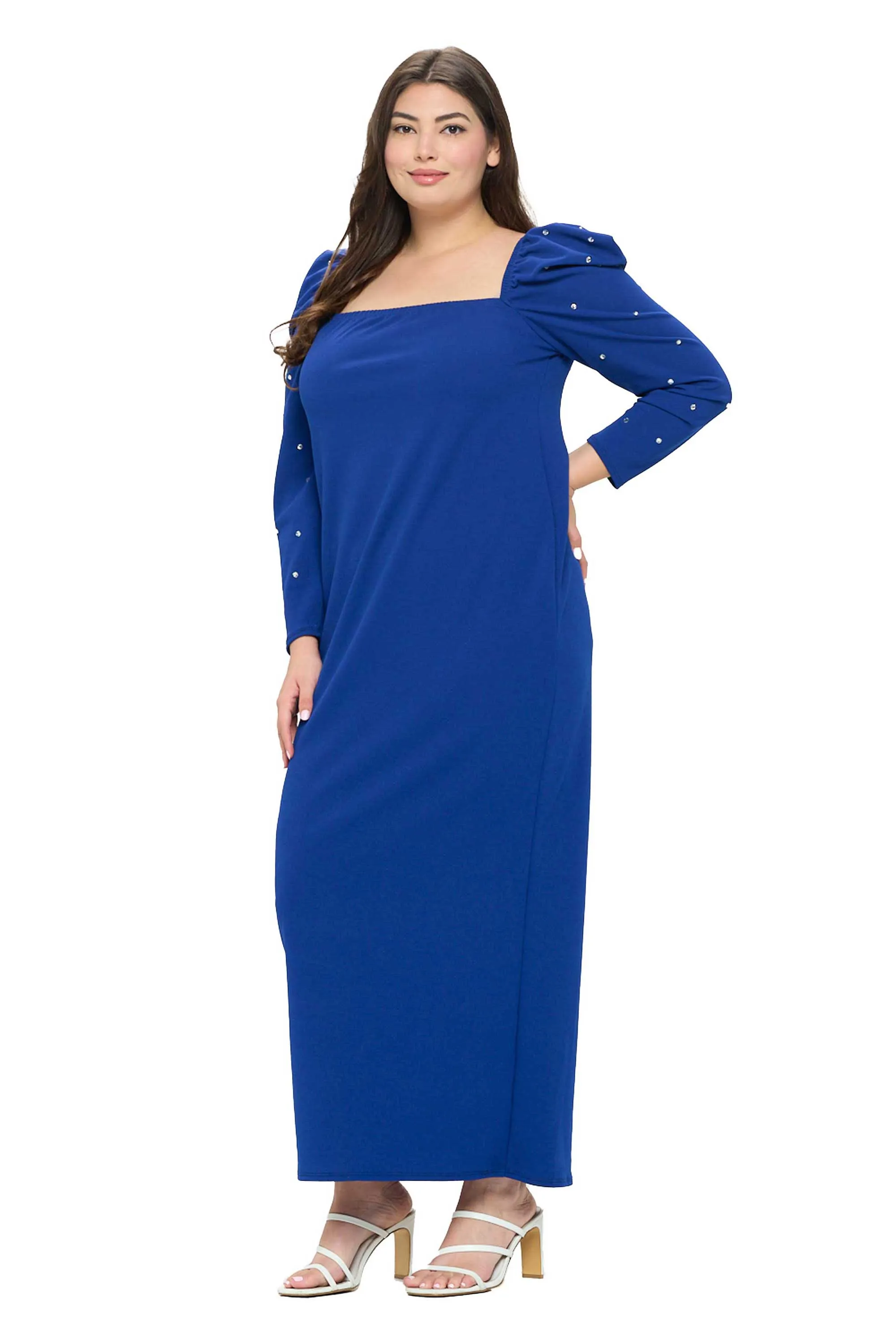 Evangeline Rhinestone Sleeve Dress