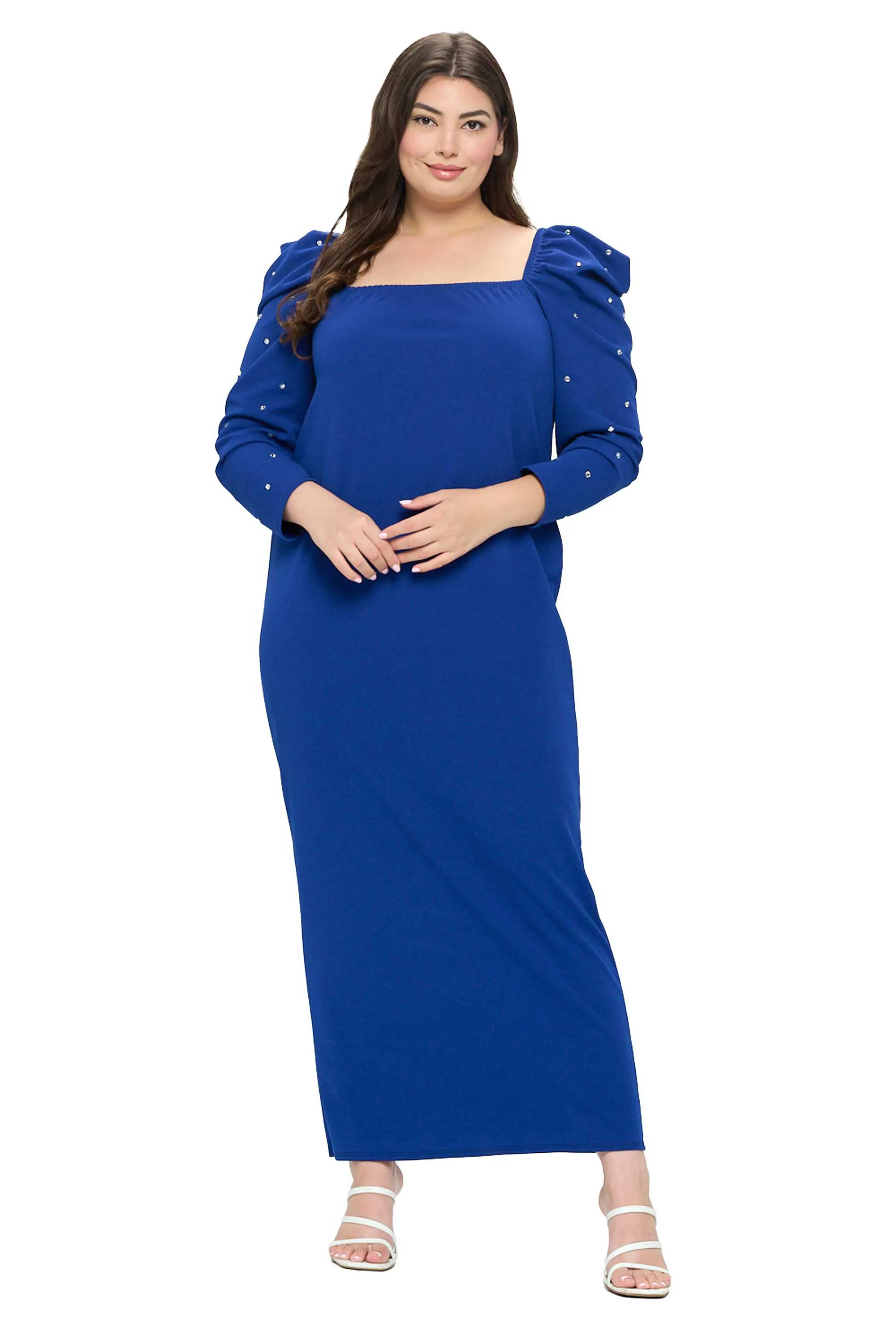 Evangeline Rhinestone Sleeve Dress