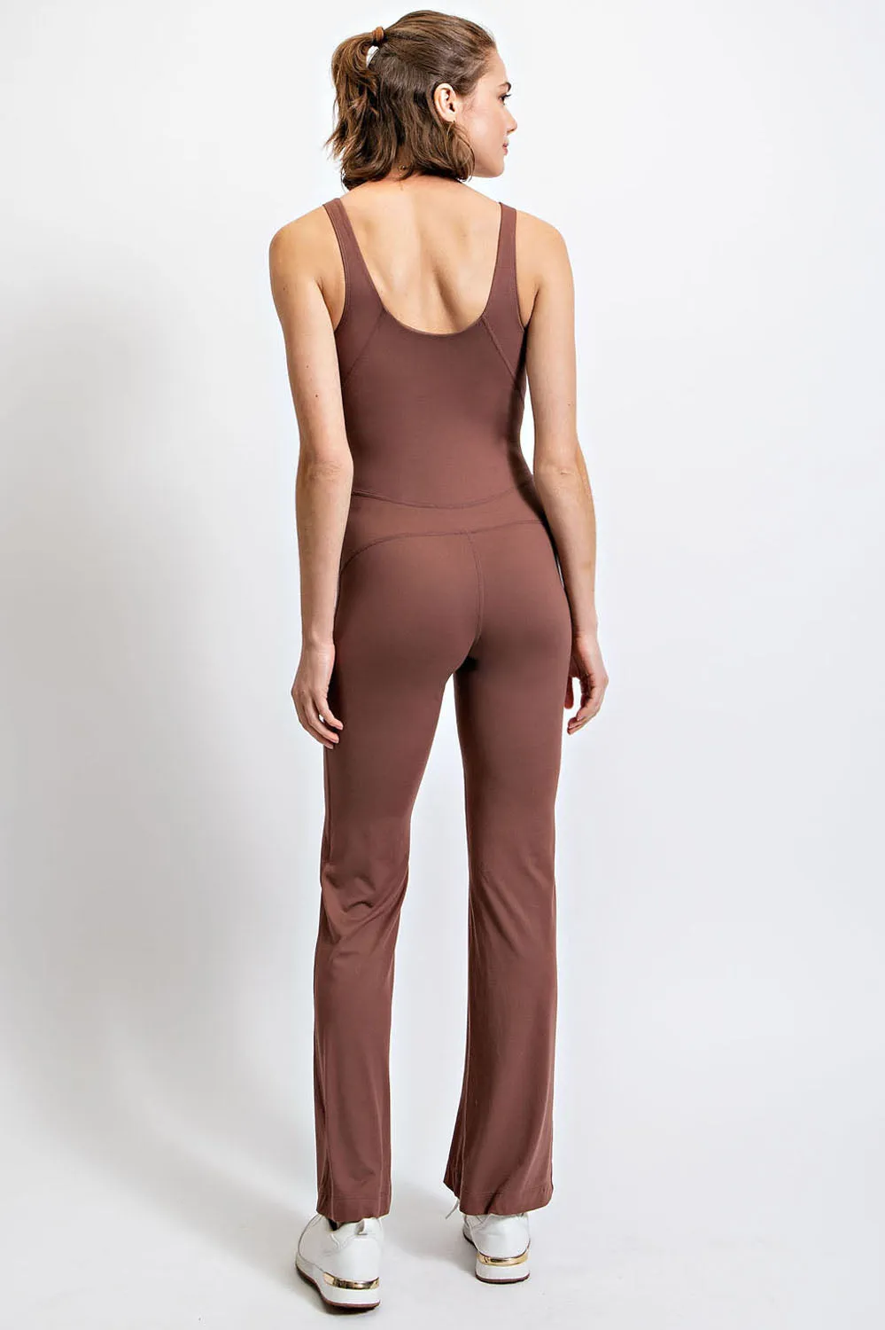 Extra Sass Brown Fitted Jumpsuit