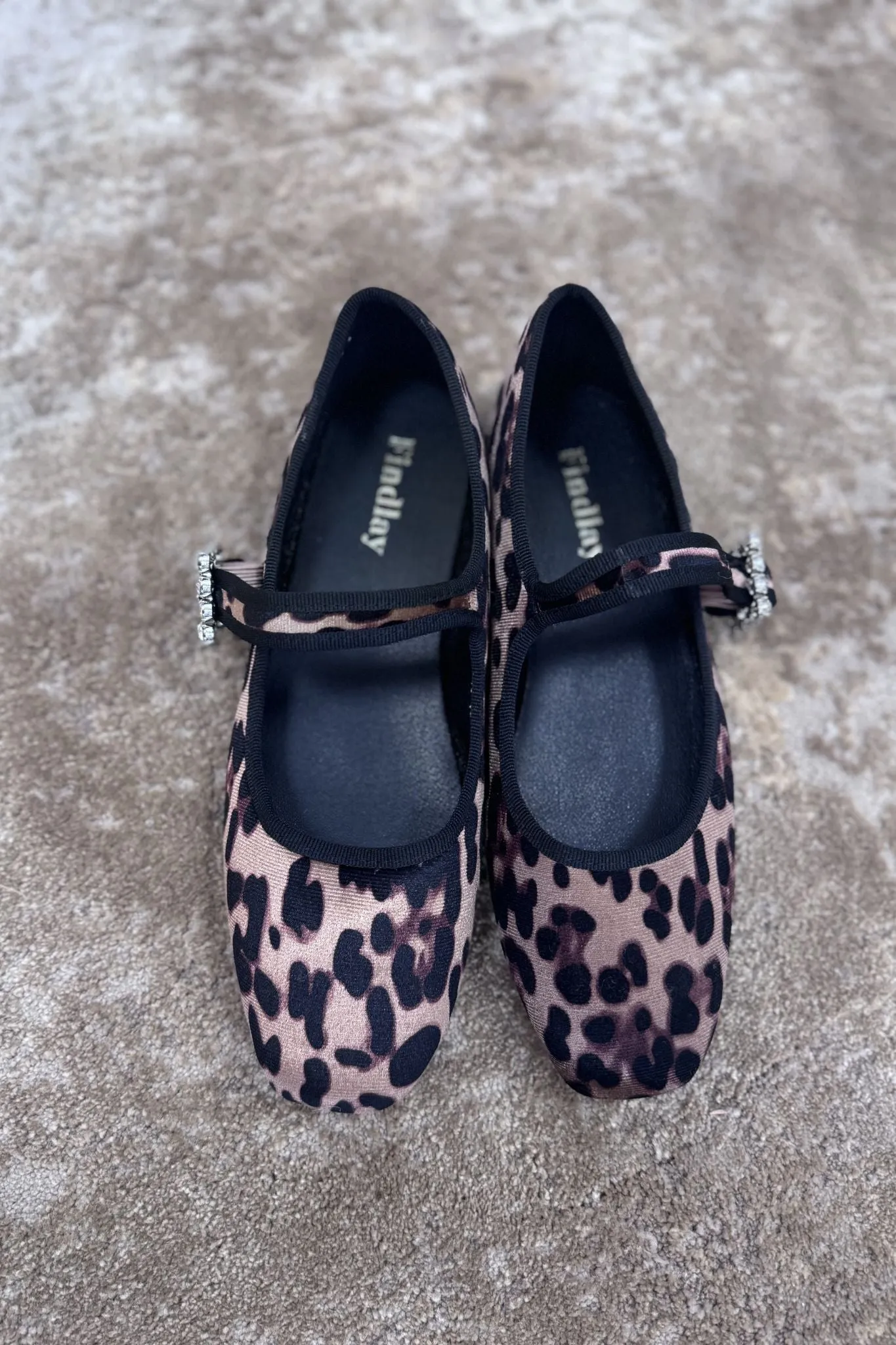 Faith Buckle Flats In Animal Print