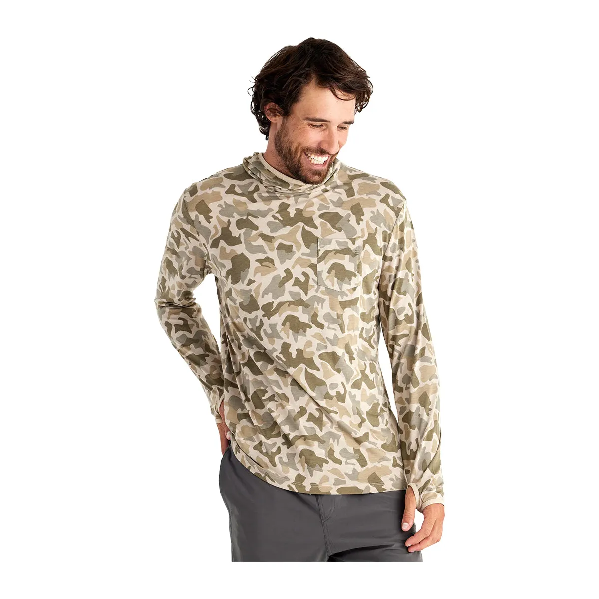 Free Fly Bamboo Lightweight Hoody Barrier Island Camo