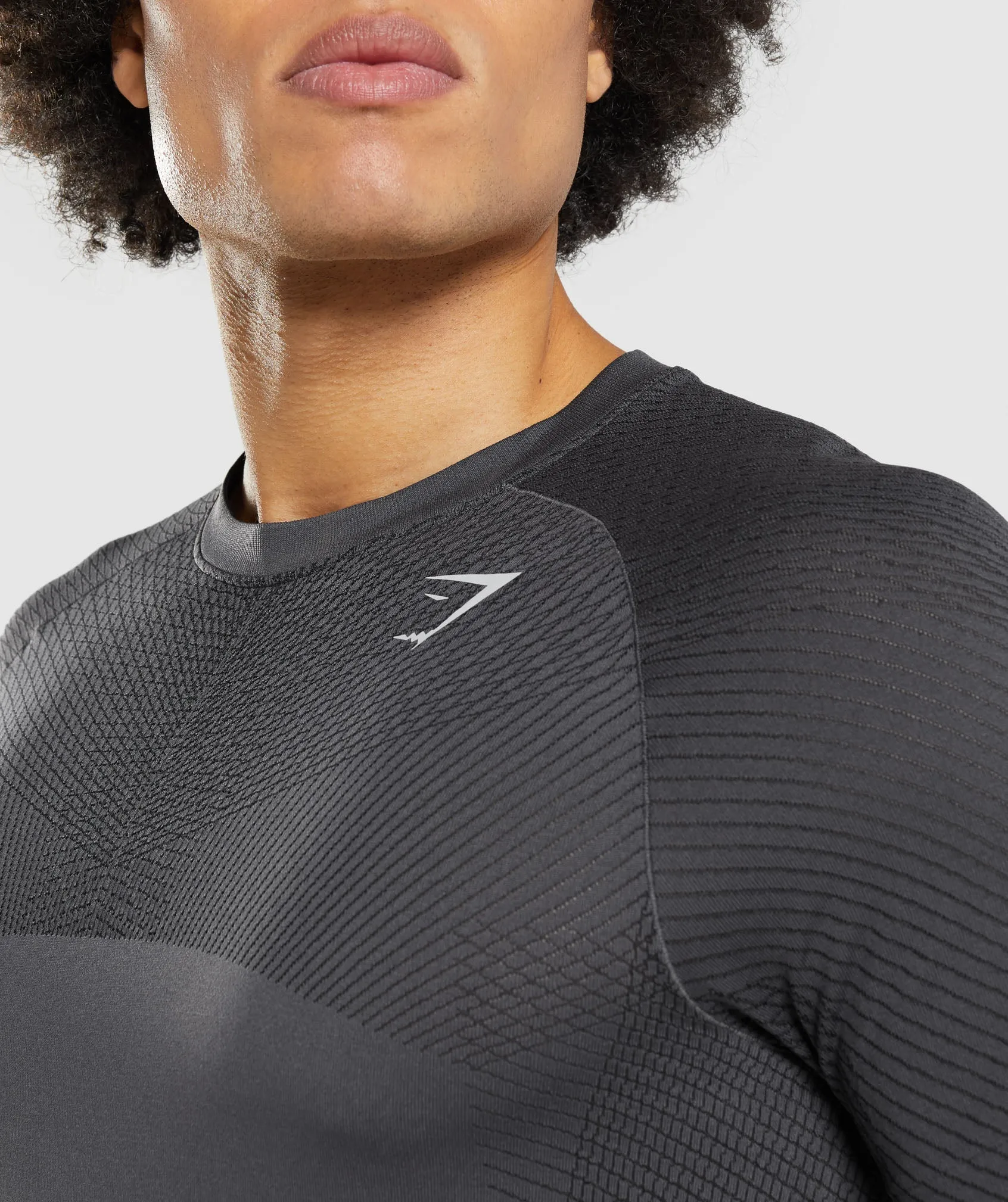 Gymshark Apex Seamless T-Shirt - Onyx Grey/Black