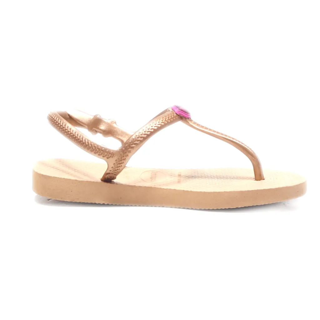 Havaianas Flat Sandals Rubber Beige Colour For Kids