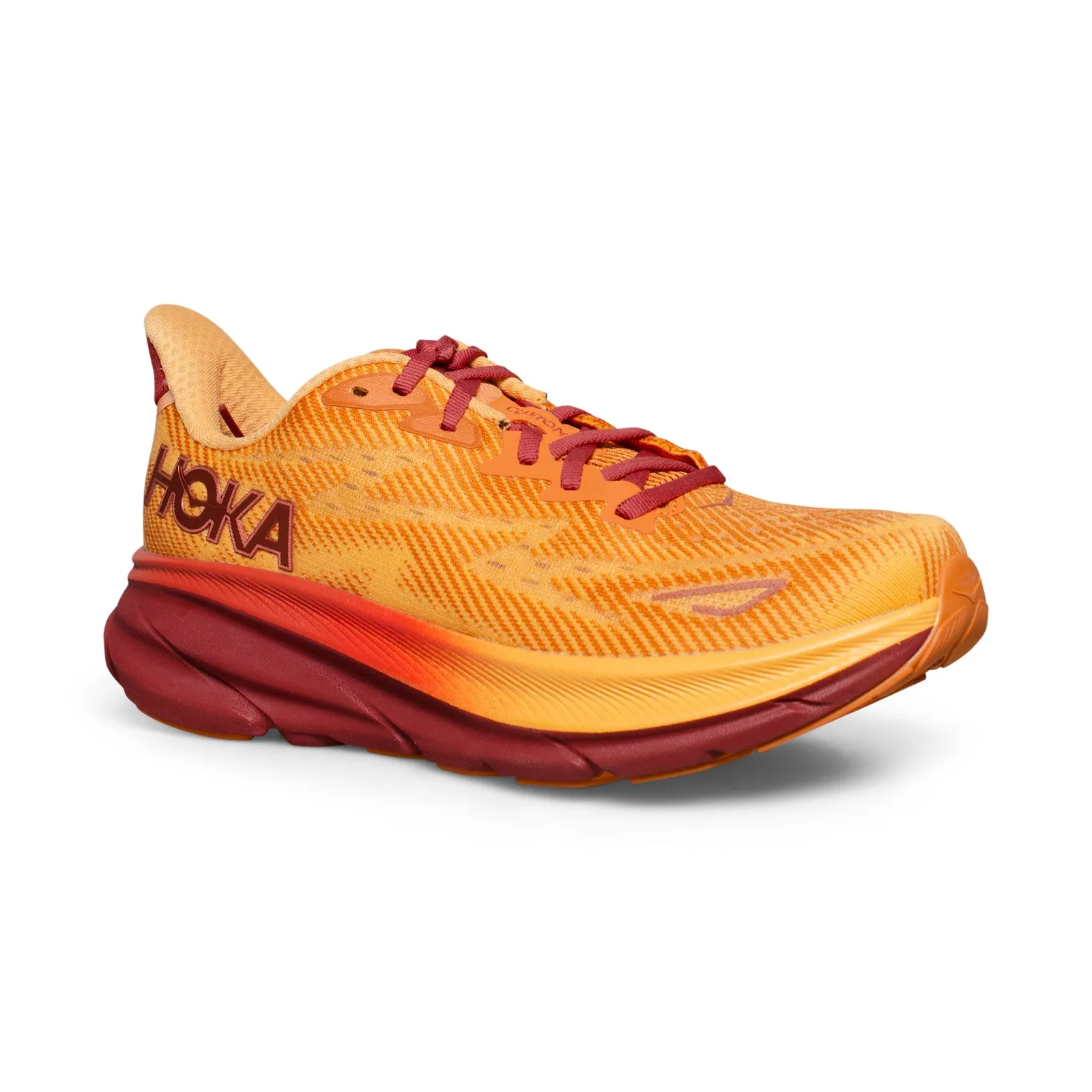 Hoka One One Clifton 9 Amber Haze / Sherbet Running Shoes - Women's