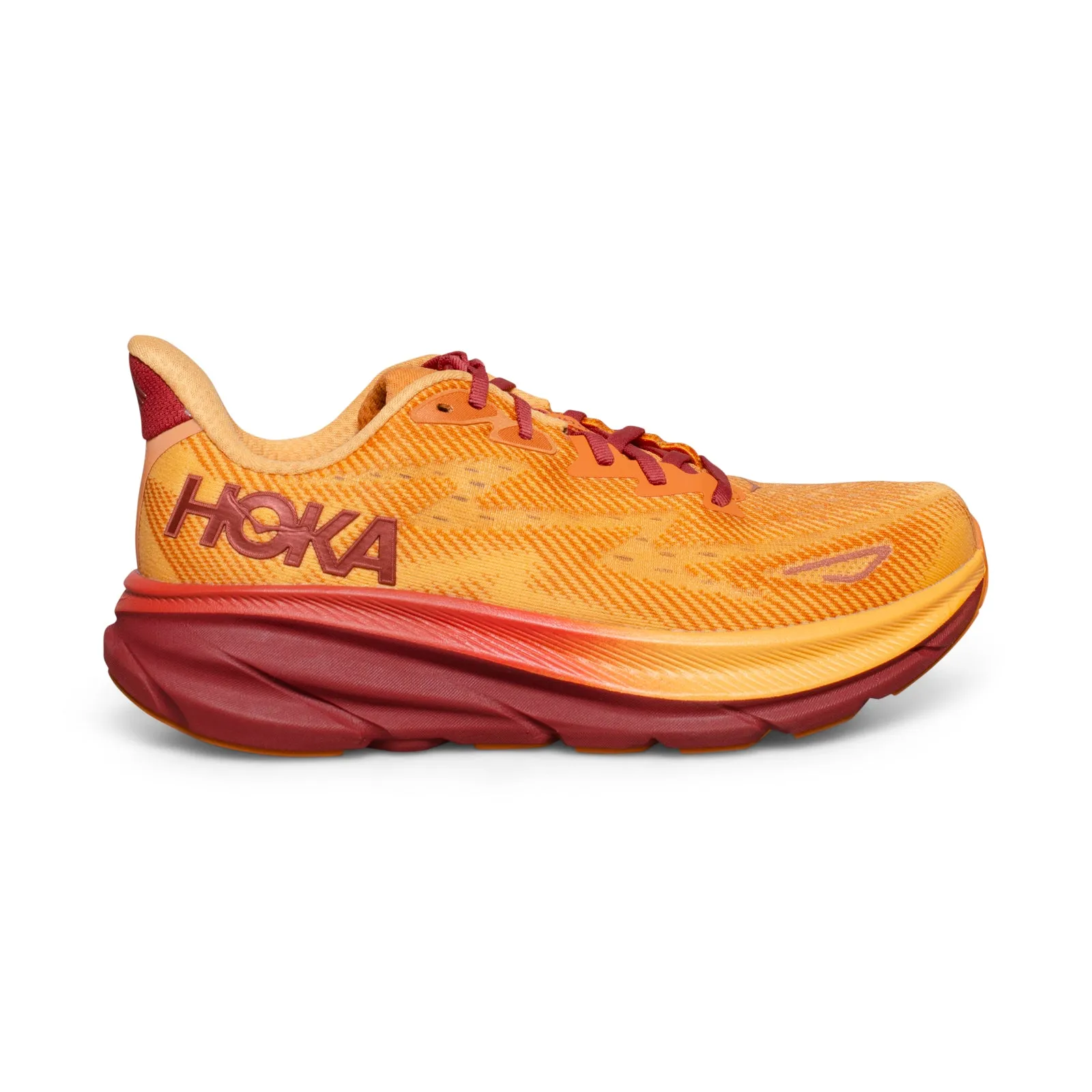 Hoka One One Clifton 9 Amber Haze / Sherbet Running Shoes - Women's