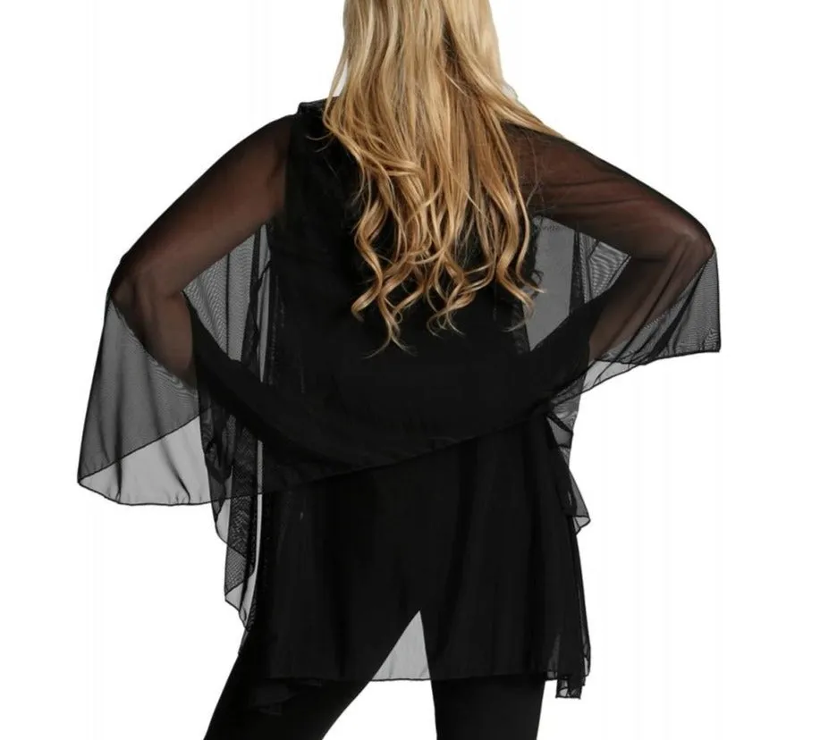 InstantFigure InstaWrap Sheer Mesh Long Shawl Coverup 33COLS