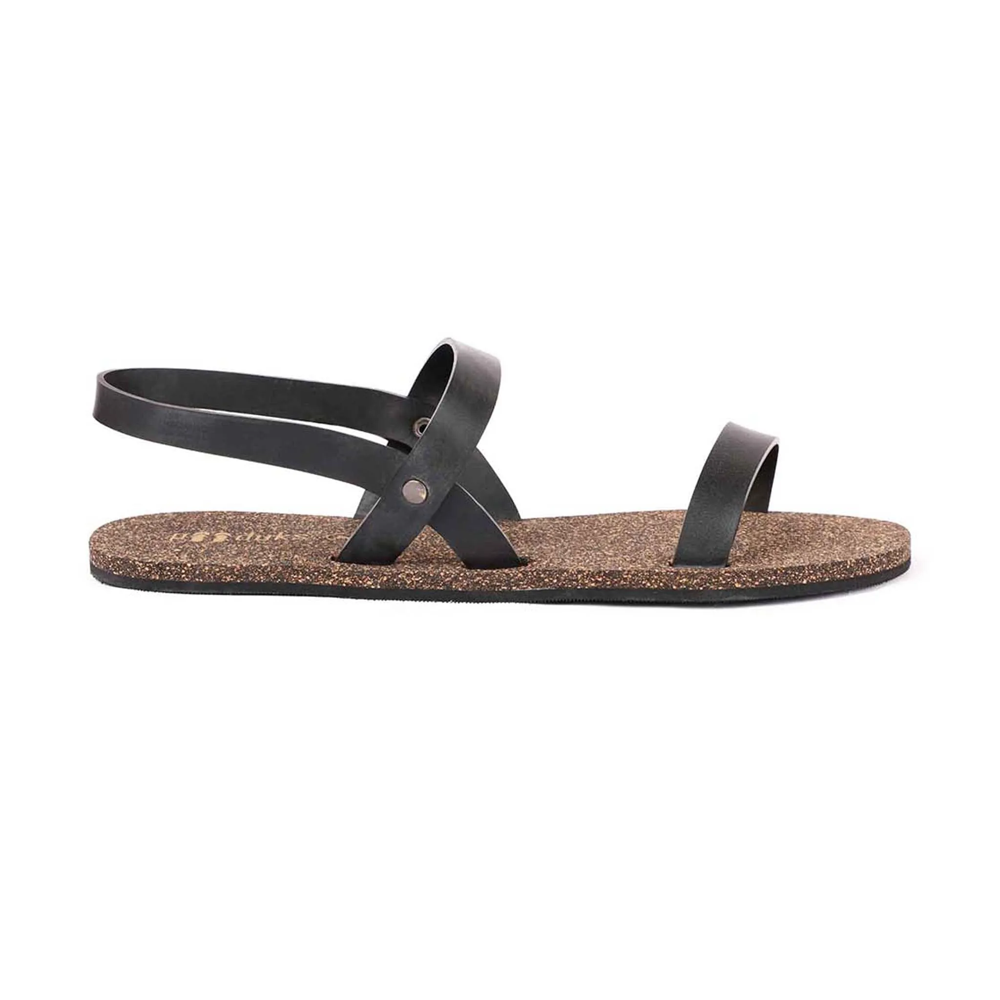 Joy Slingback Cork Black Sandals Women