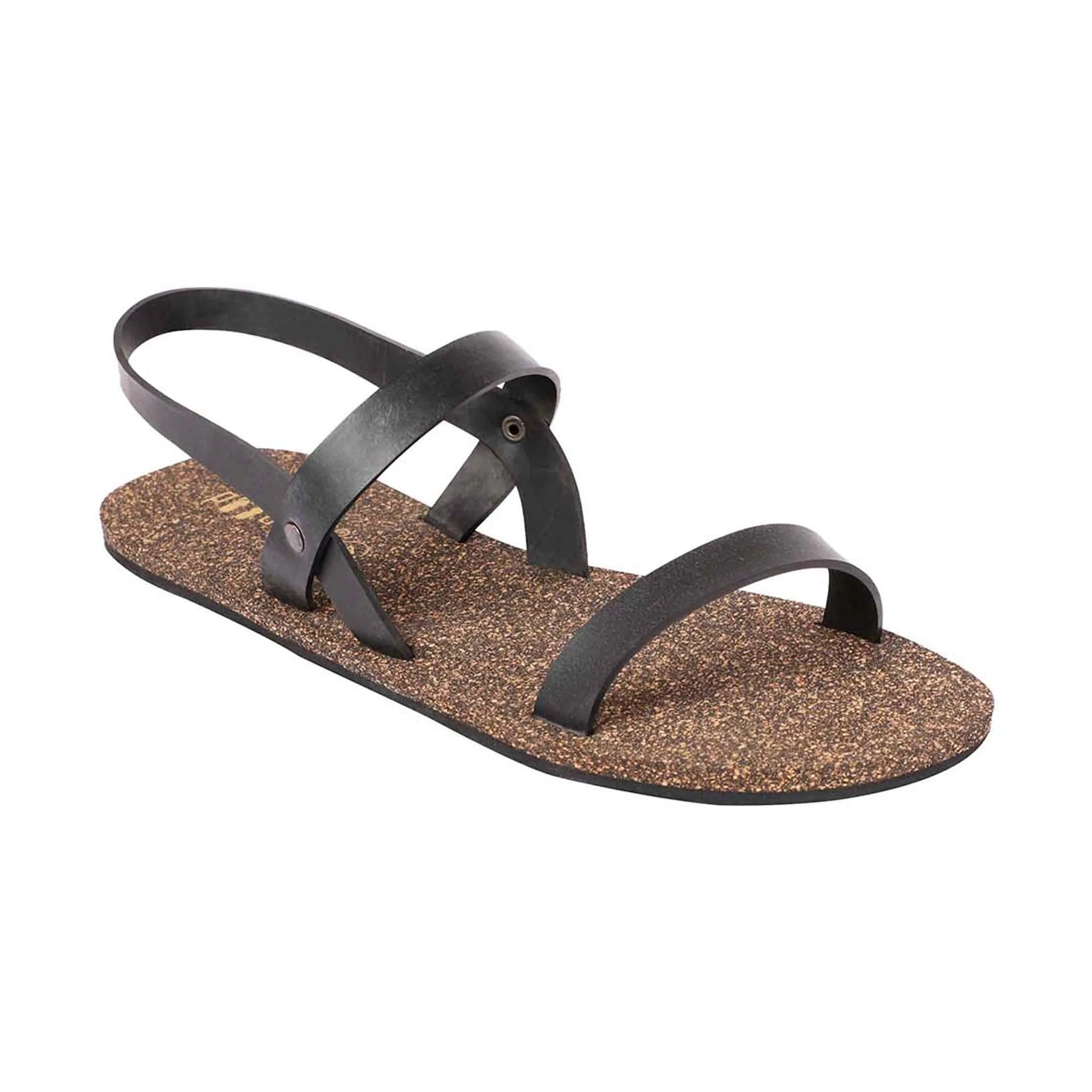 Joy Slingback Cork Black Sandals Women