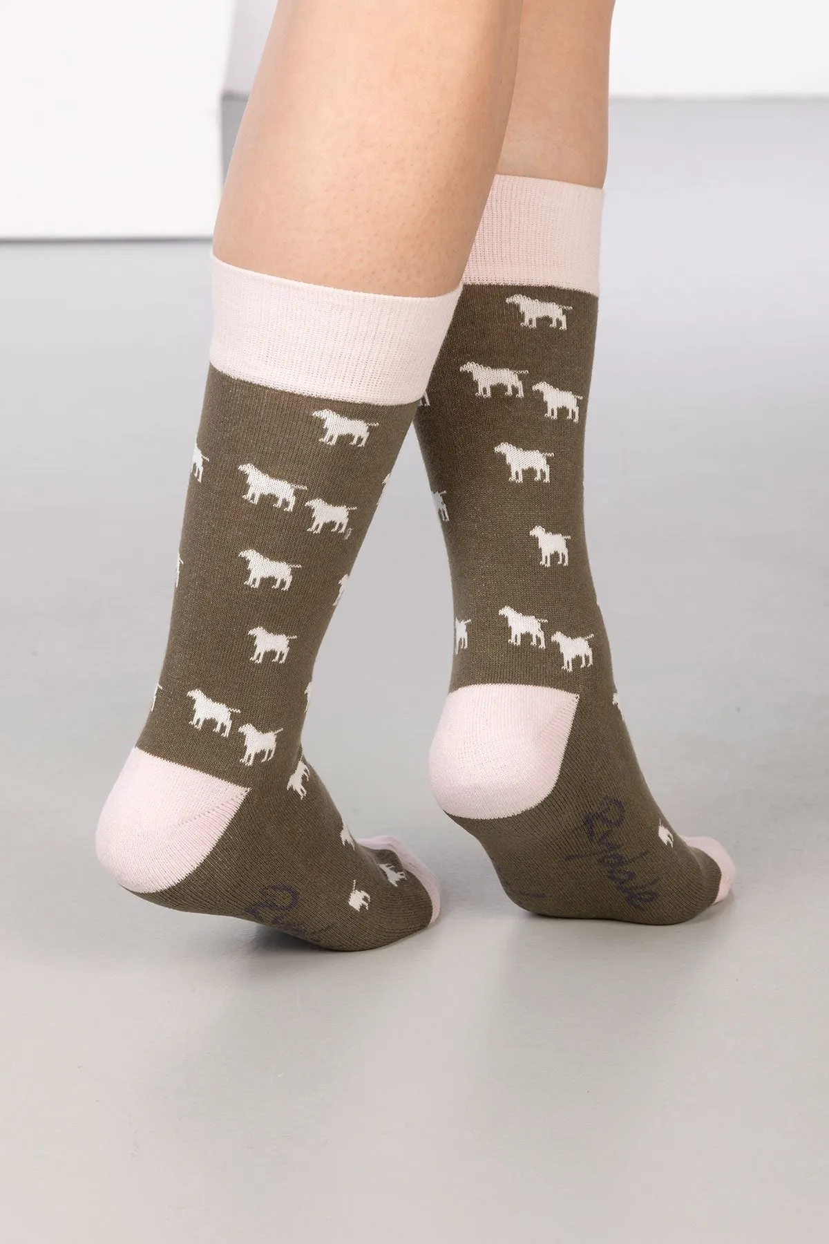 Ladies Wagging Dog Ankle Socks