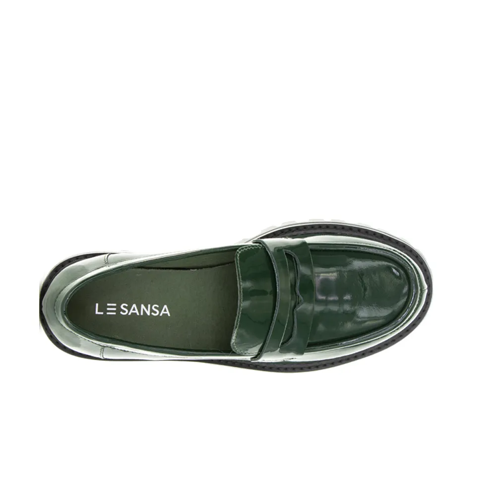 LE SANSA ZOEY BOTTLE GREEN/PATENT