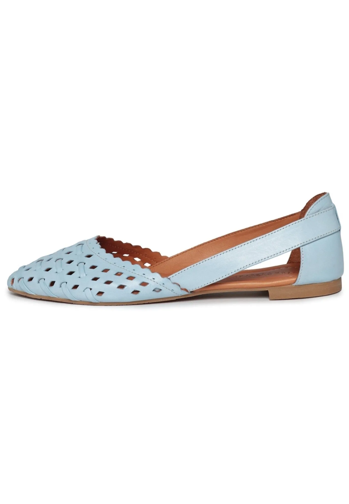 Leather Cut Ballerinas - Blue