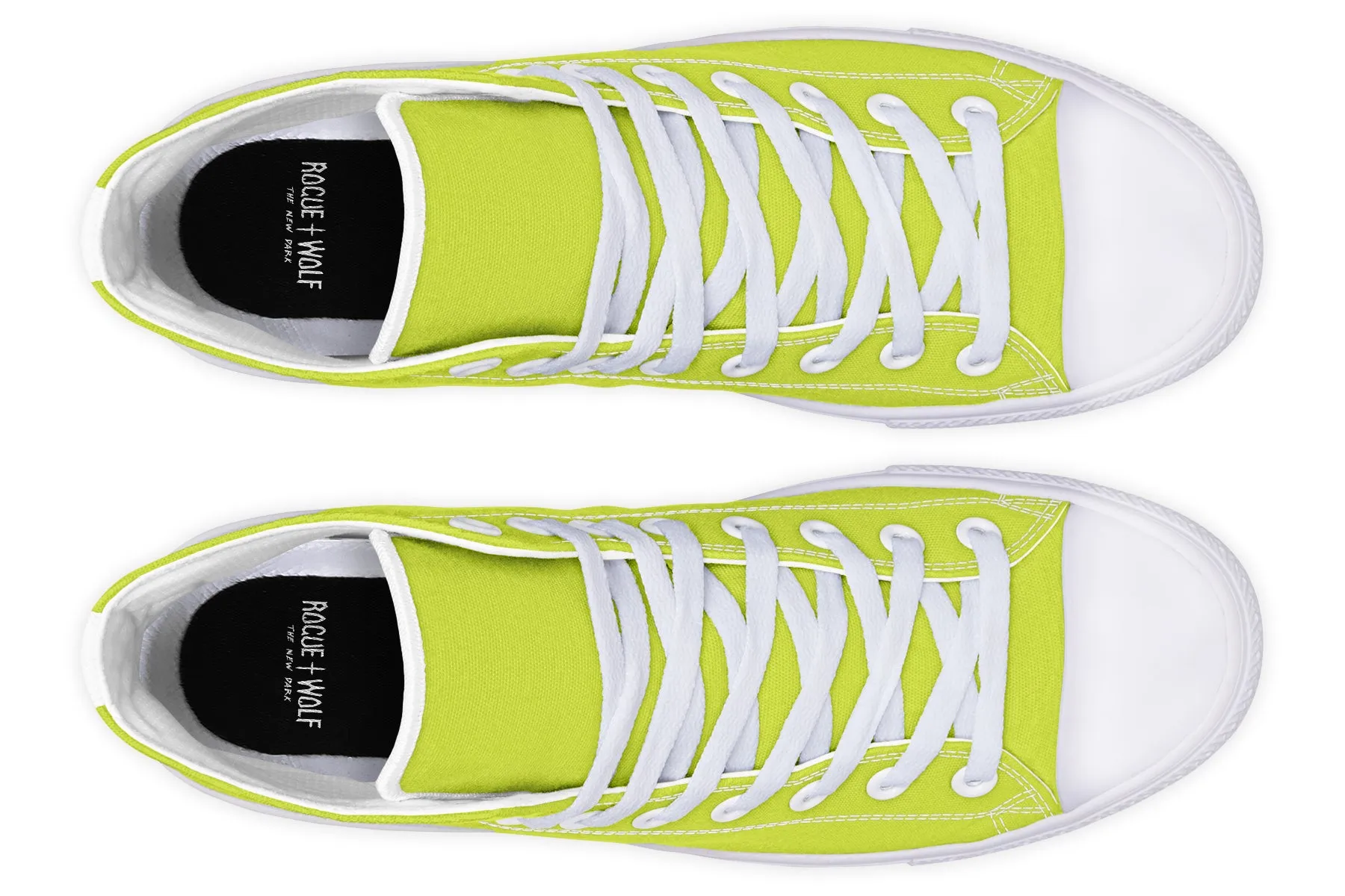 Lime Punch High Tops - Classic Premium Canvas Shoes with Comfortable and Durable Soles