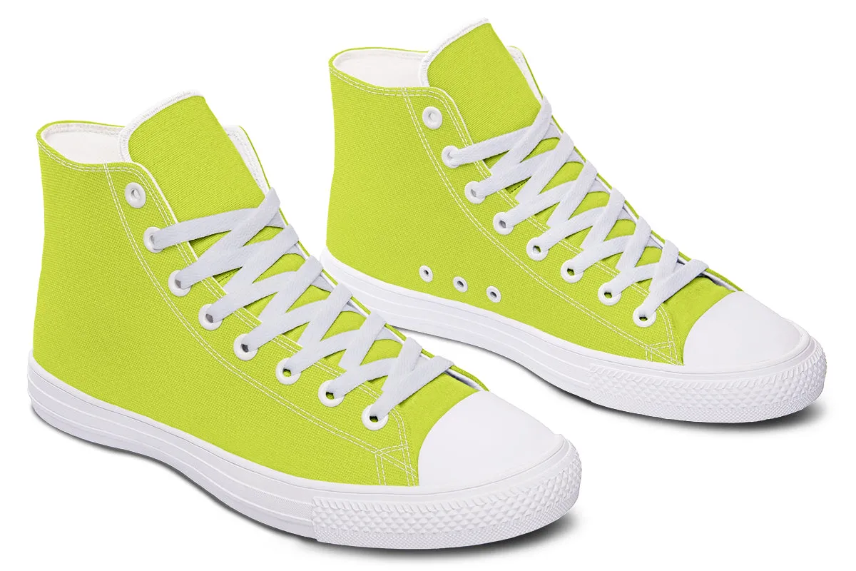 Lime Punch High Tops - Classic Premium Canvas Shoes with Comfortable and Durable Soles