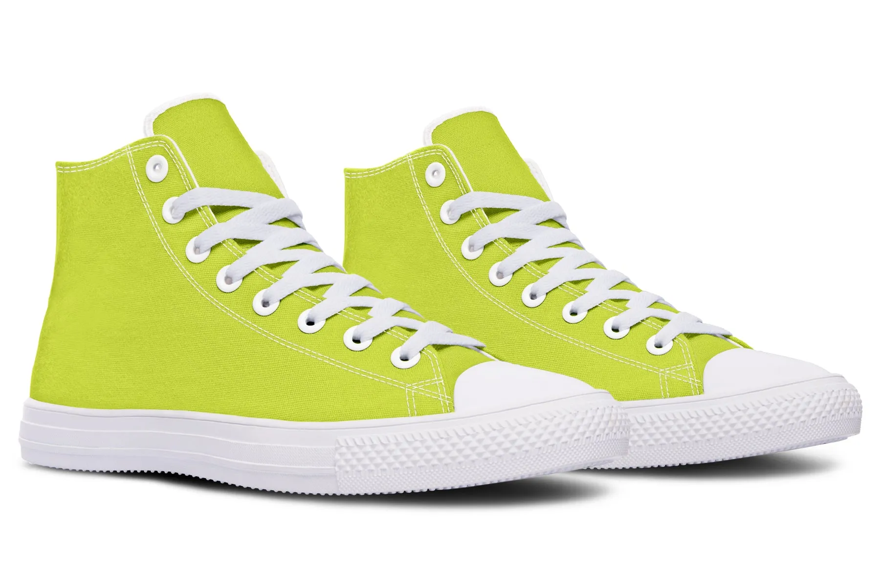 Lime Punch High Tops - Classic Premium Canvas Shoes with Comfortable and Durable Soles