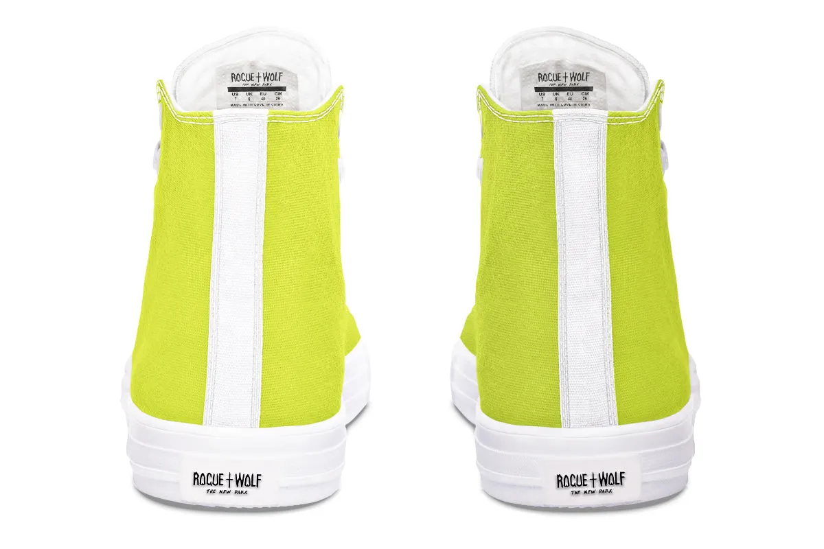 Lime Punch High Tops - Classic Premium Canvas Shoes with Comfortable and Durable Soles