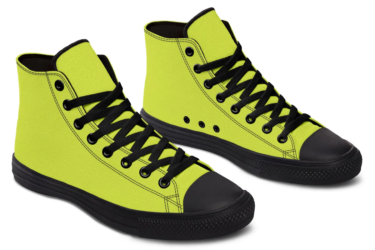 Lime Punch High Tops - Classic Premium Canvas Shoes with Comfortable and Durable Soles