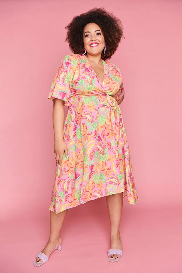 Mandy Tutti Frutti Wrap Dress