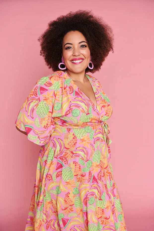 Mandy Tutti Frutti Wrap Dress