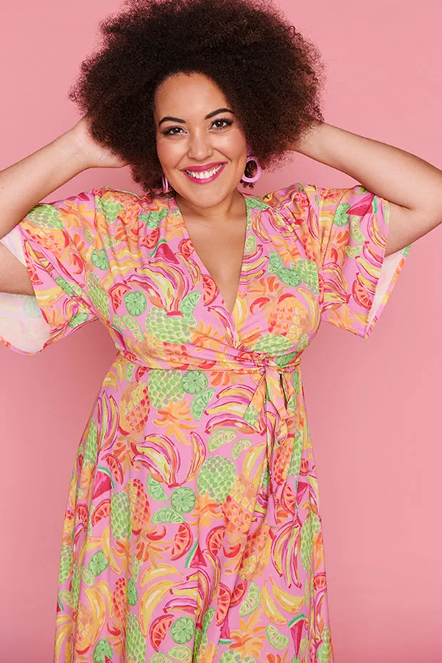 Mandy Tutti Frutti Wrap Dress