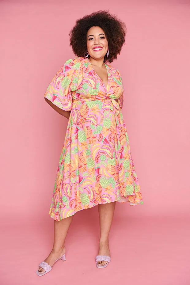 Mandy Tutti Frutti Wrap Dress