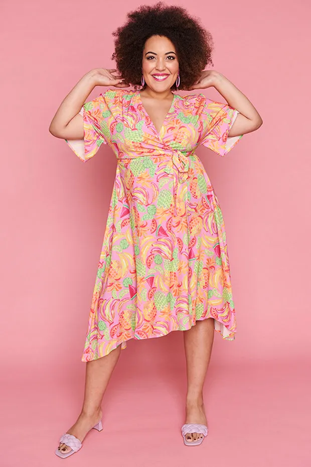 Mandy Tutti Frutti Wrap Dress