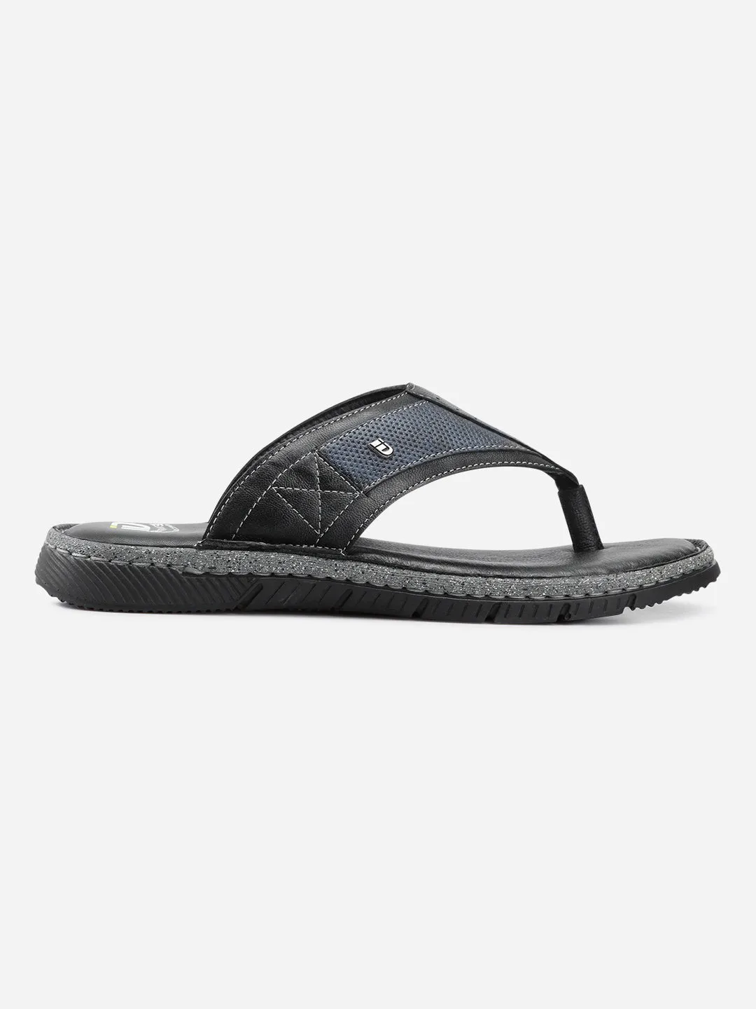 Men's Black Thong Casual Sandal (ID4104)