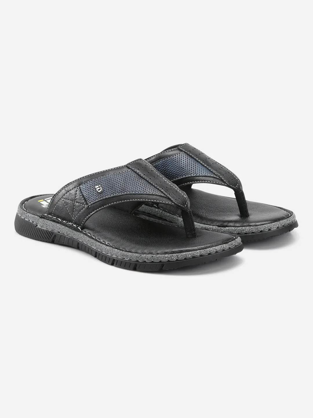 Men's Black Thong Casual Sandal (ID4104)