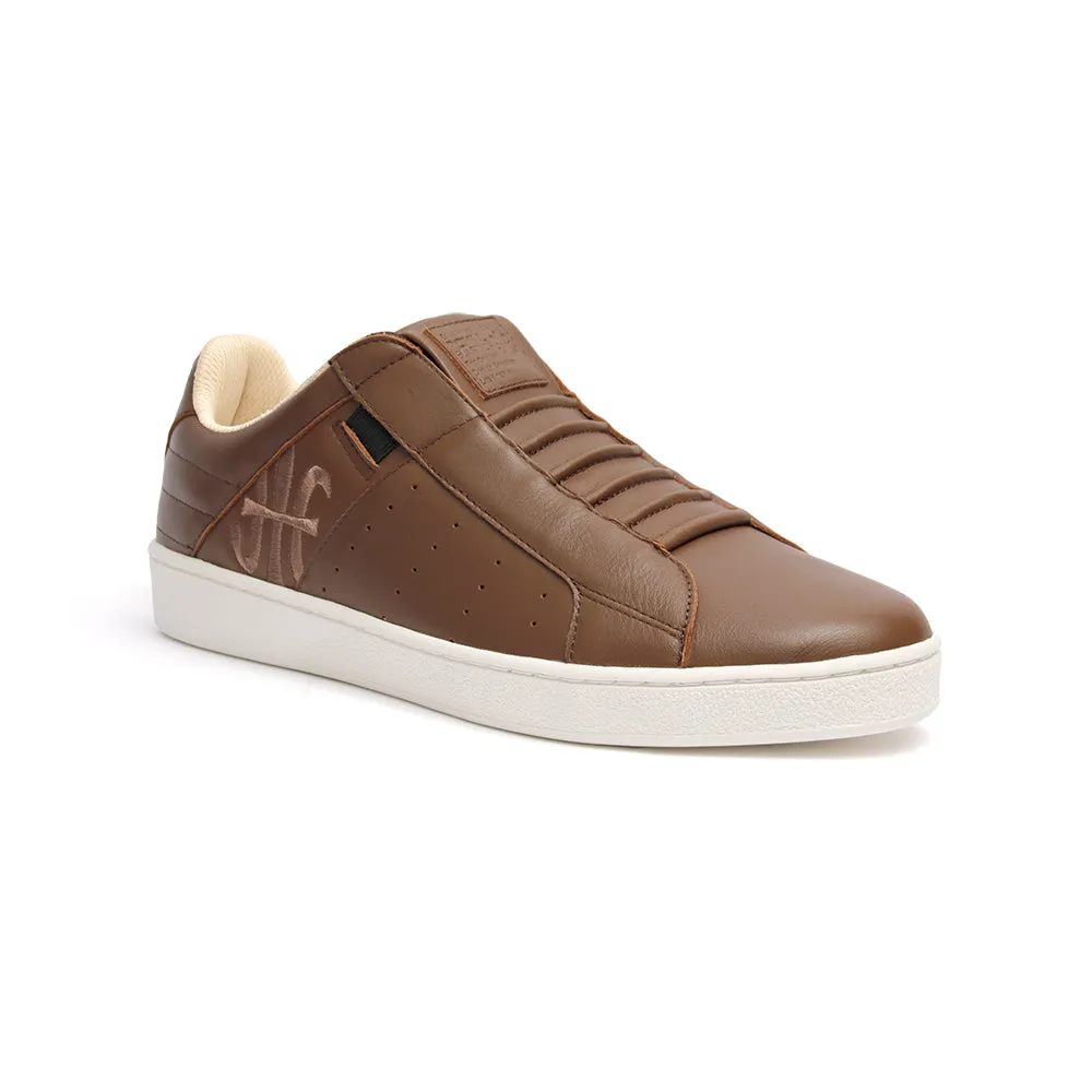 Men's Icon Classic Light Brown Leather Sneakers 02092-707