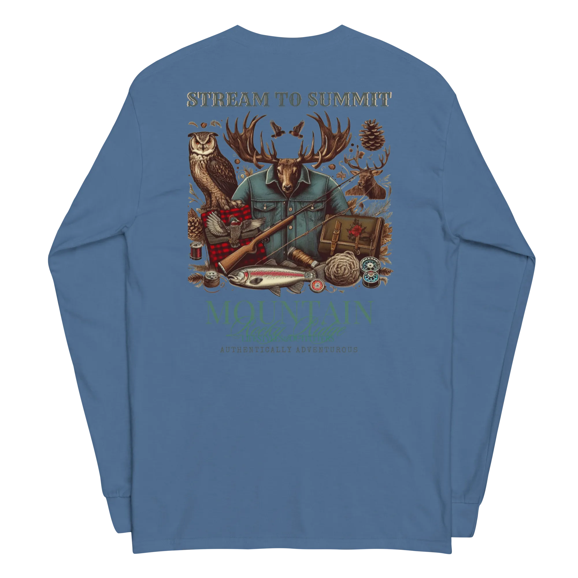 Men’s Long Sleeve Shirt Exclusive Love Life Live Outdoors MRRL&O Print Designs