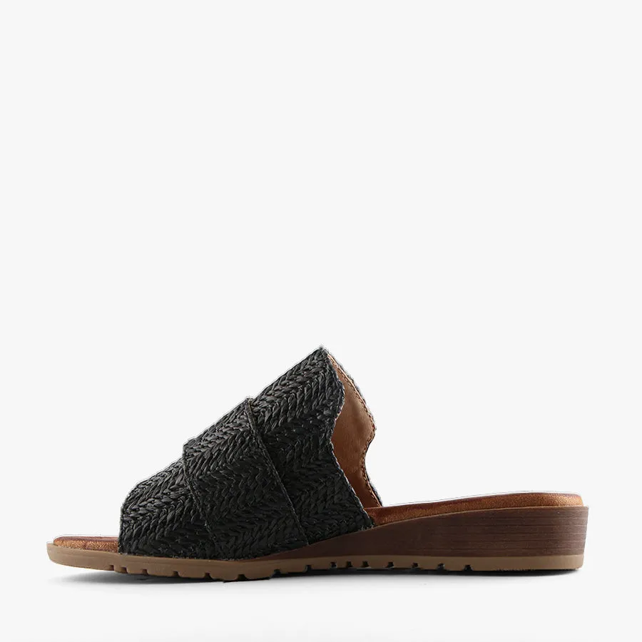 MIVARI BLACK RAFFIA