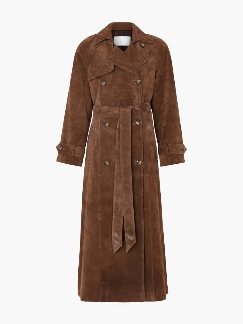 Molly faux suede Trenchcoat