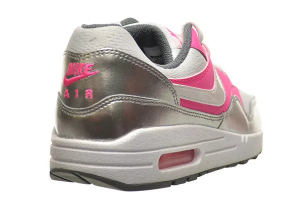 Nike Air Max 1 (GS) Big Kids Shoes White/White-Pink Pow-Cool Grey