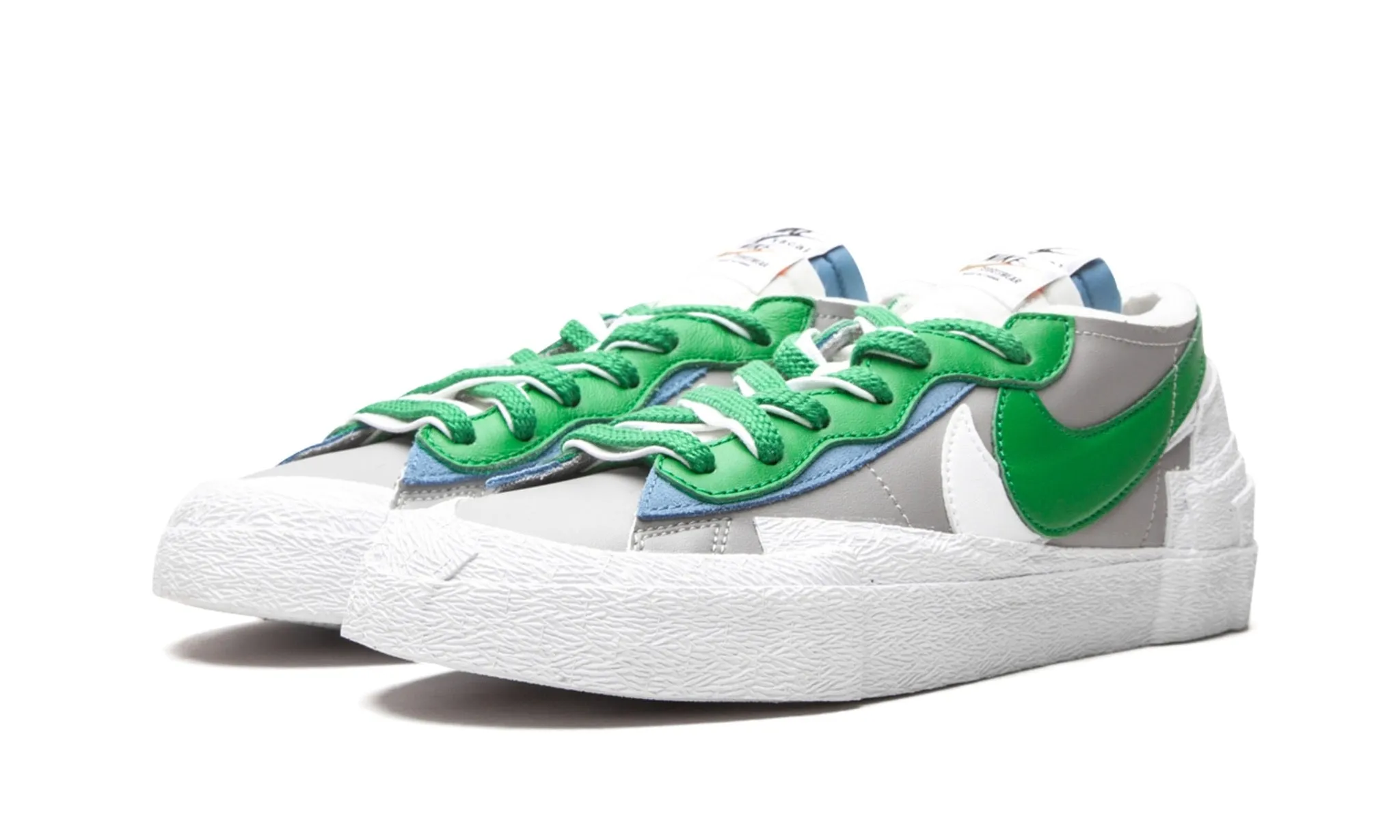 NIKE BLAZER LOW SACAI MEDIUM GREY CLASSIC GREEN