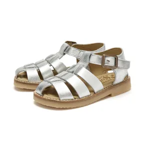 Noah Kids Fisherman Sandal Silver Leather