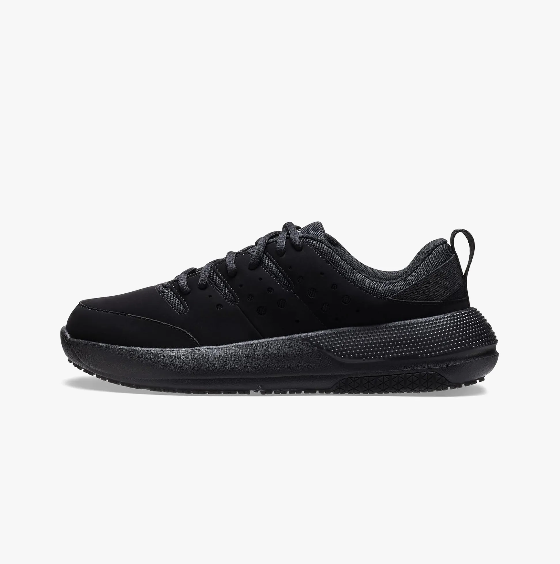 ON THE CLOCK Mens Work Trainers Triple Black