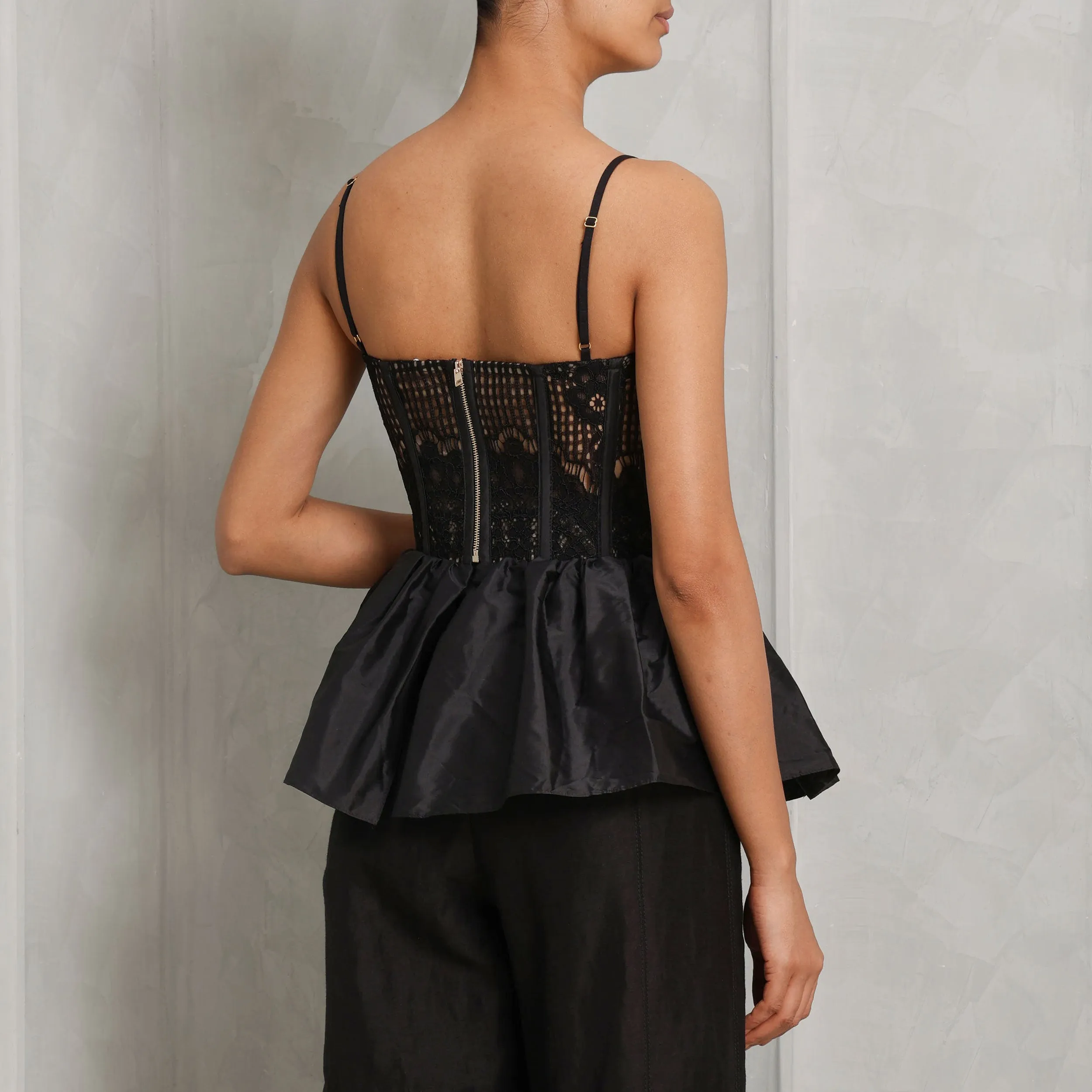 Peplum Bustier Top