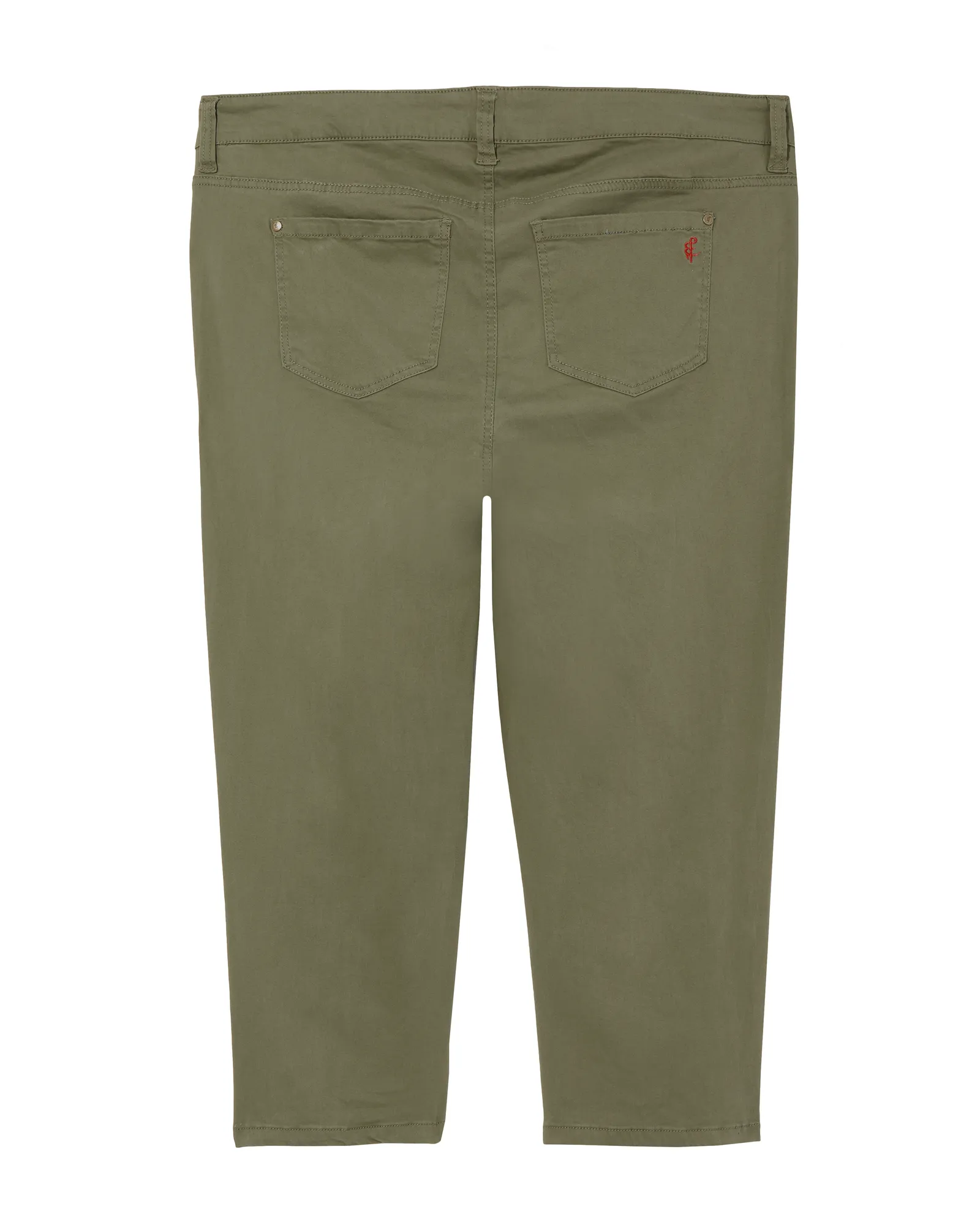 Petra 5 Pocket Capri w/ Zipper Detail | Olive Green