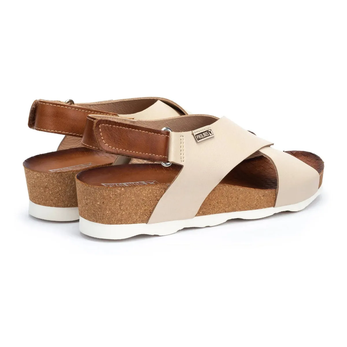 Pikolinos Mahon W9e-0912clc1 Women's Wedge Sandal In Stone