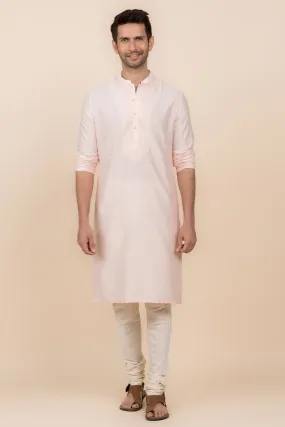 Pink Tonal Embroidered Kurta Set