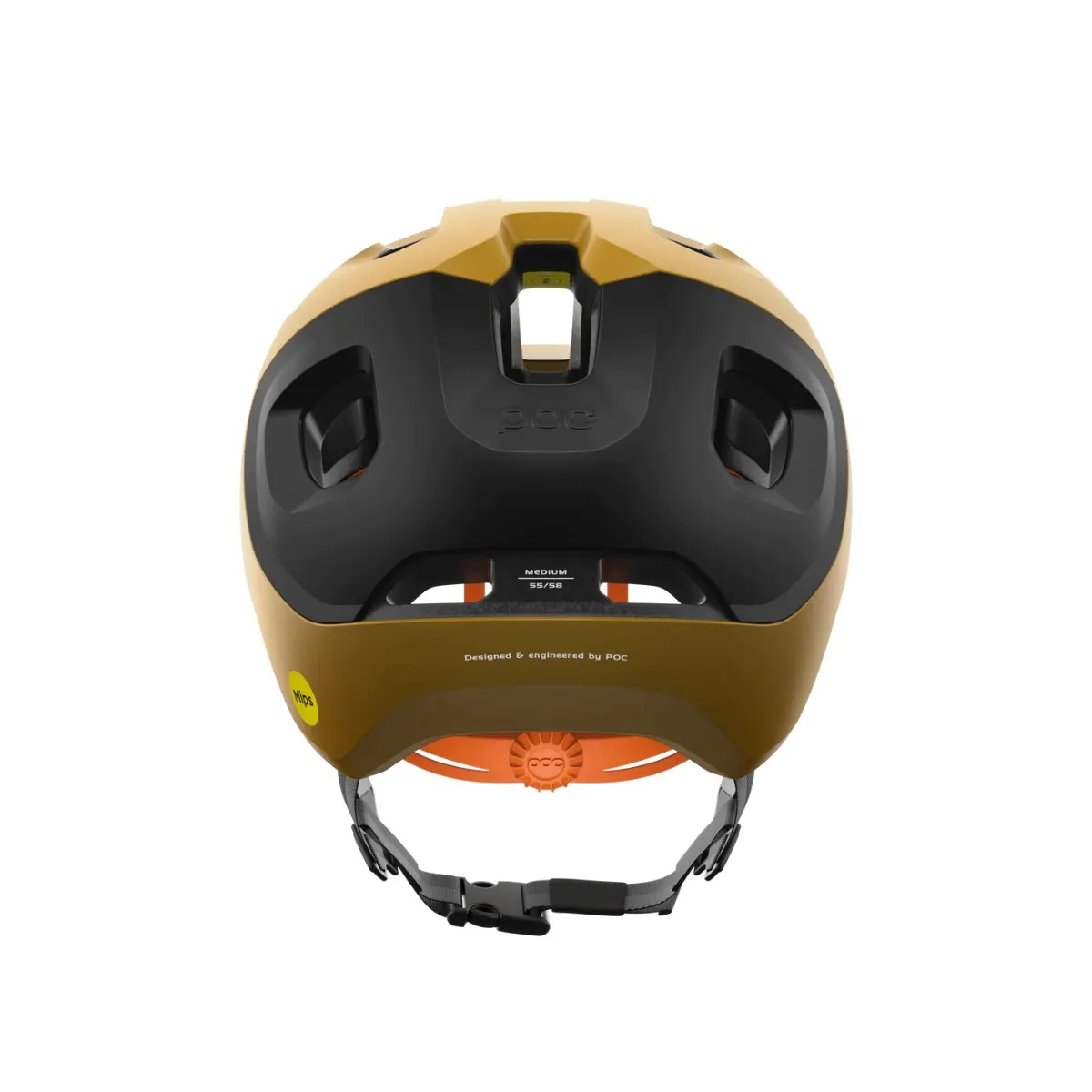 POC Axion Race MIPS Helmet Dark Yellow Matte