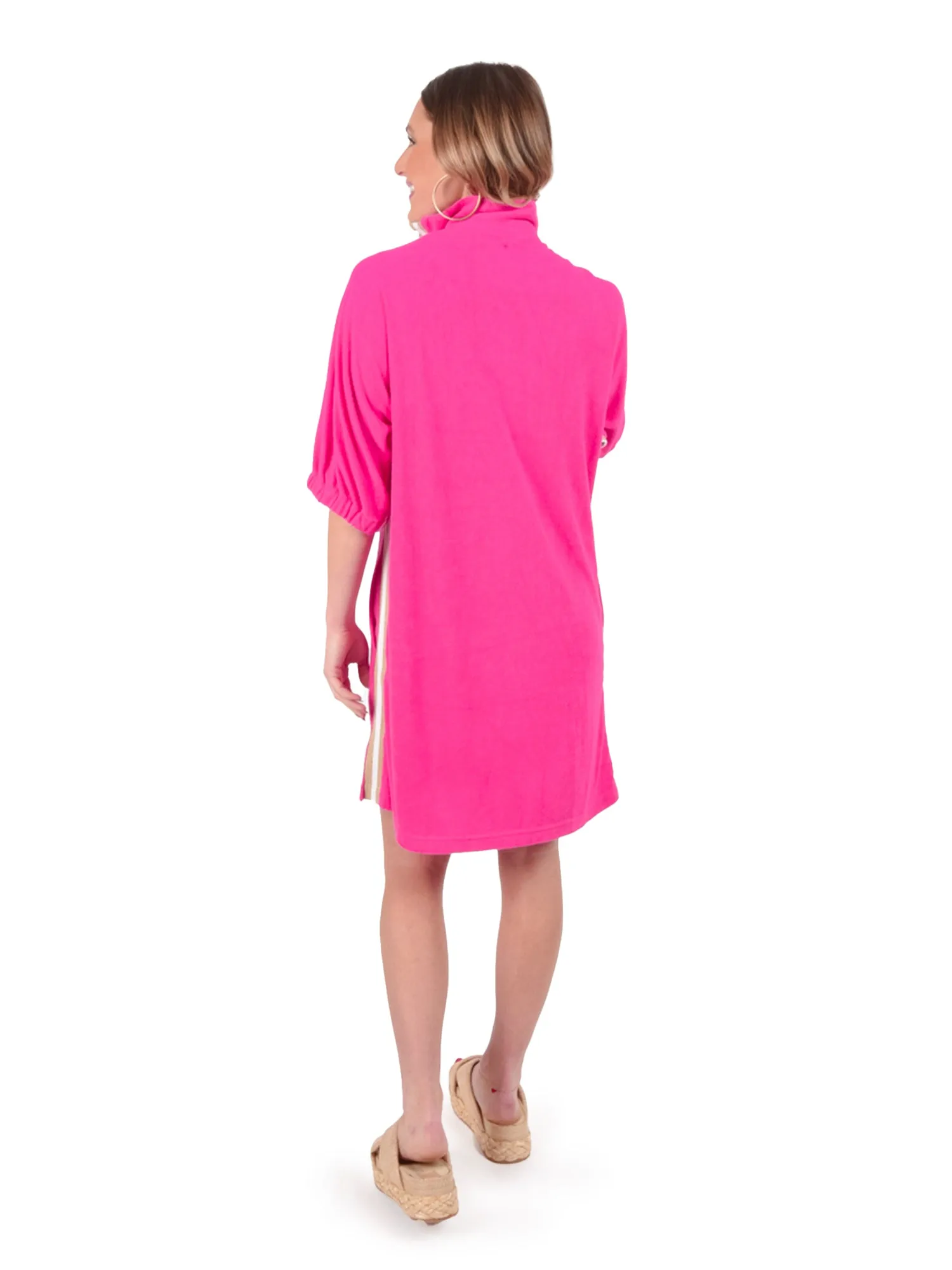 Poppy Dress - Pink Cabaret Terry