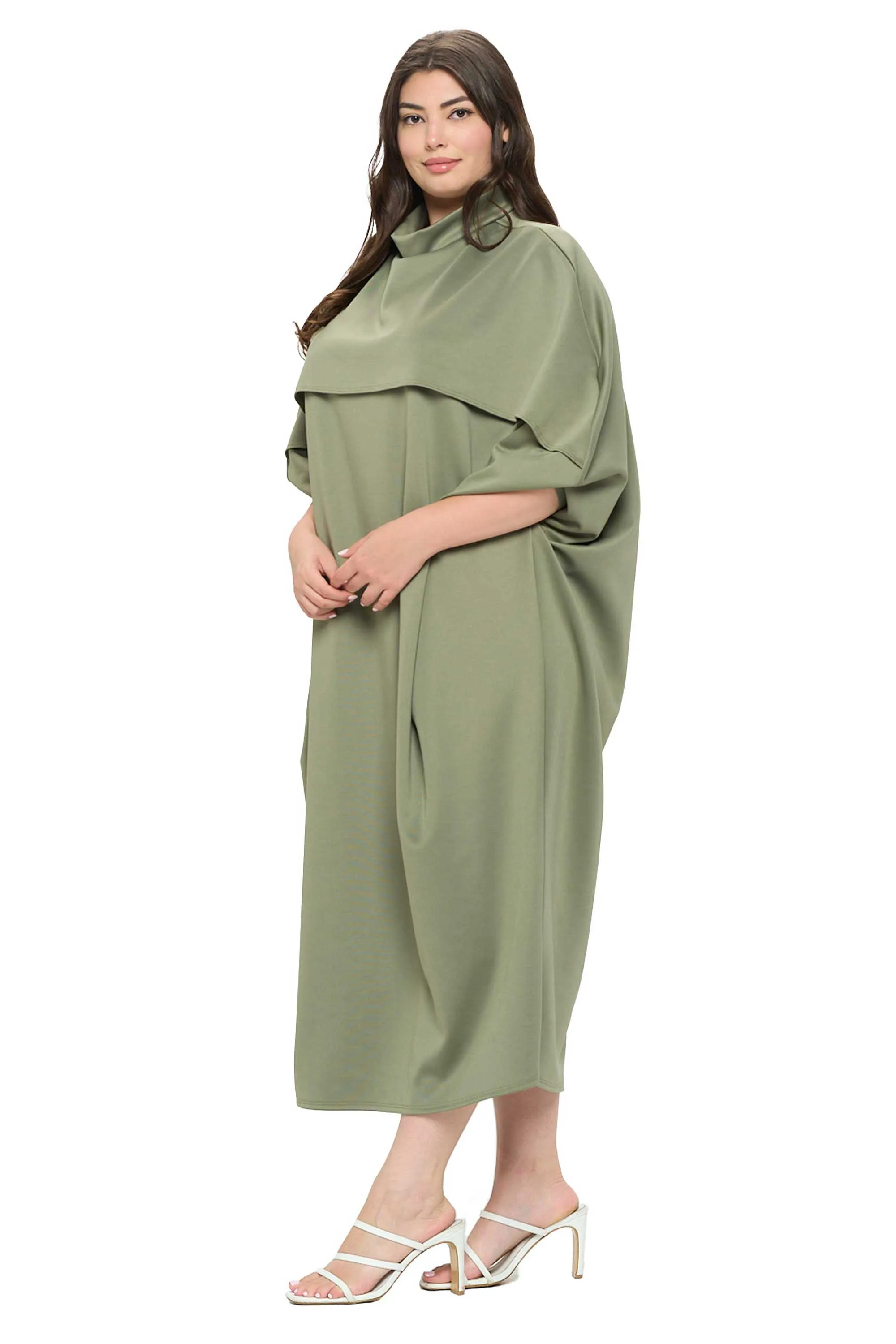 Potter Cape Kaftan Midi Dress