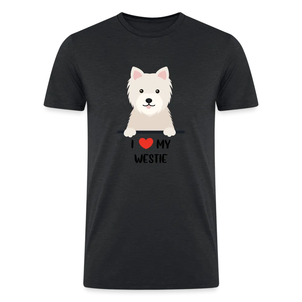 "Westie Love: Pawsitively Smitten" Tri-Blend Unisex T-Shirt