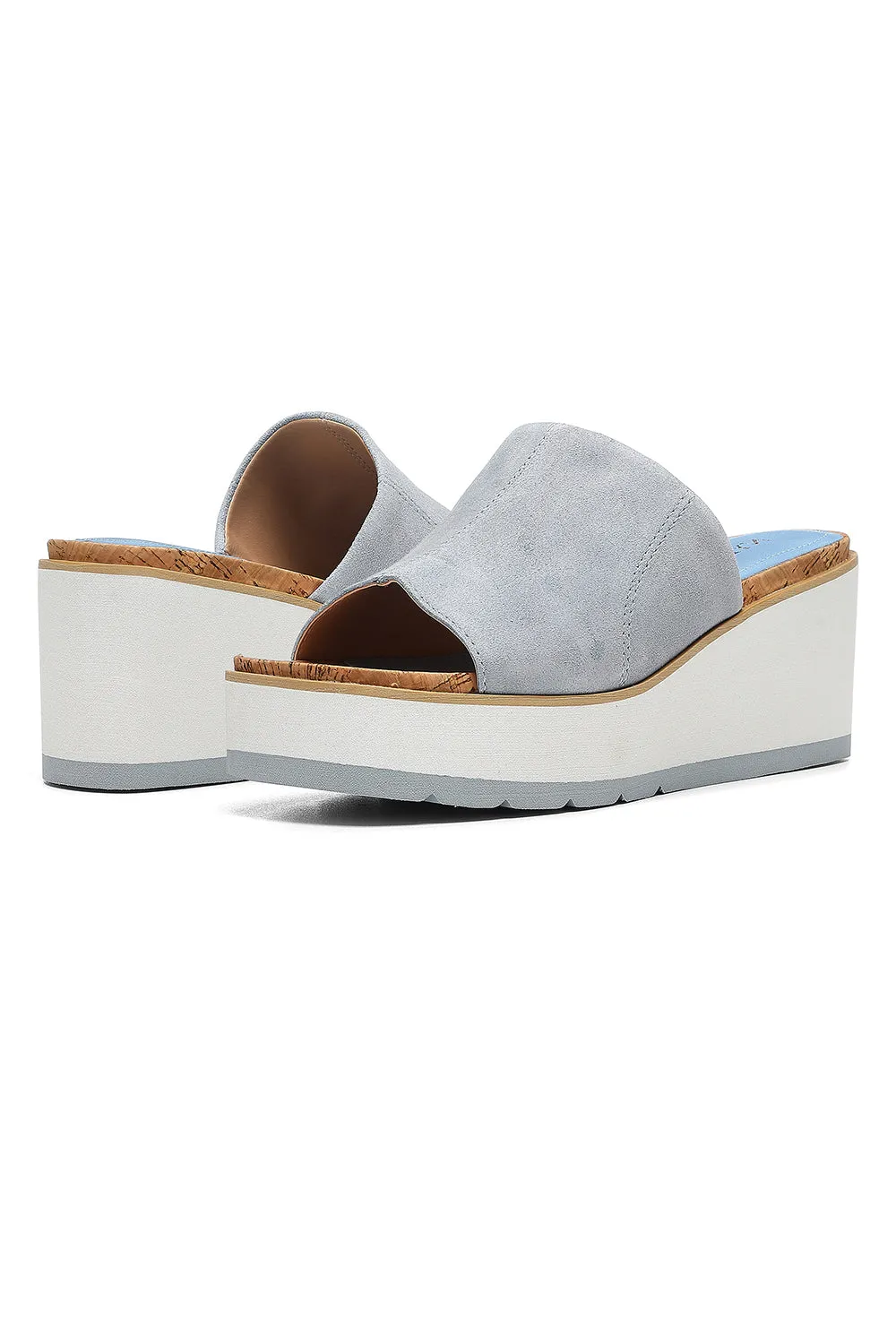 Rysa Wedge Sandals - Denim