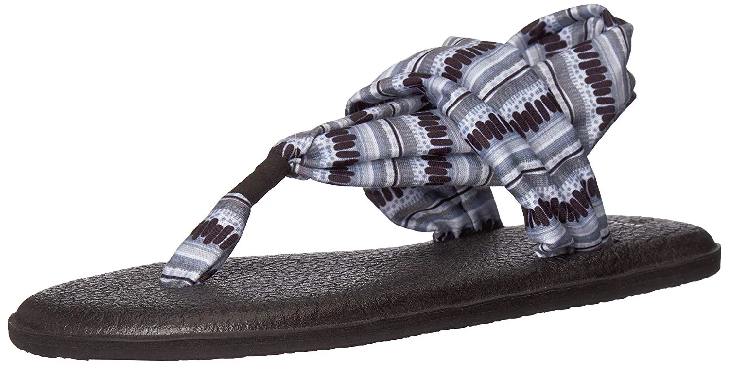 Sanuk Yoga Sling 2 Black / White Island Stripe Sandals - Women's