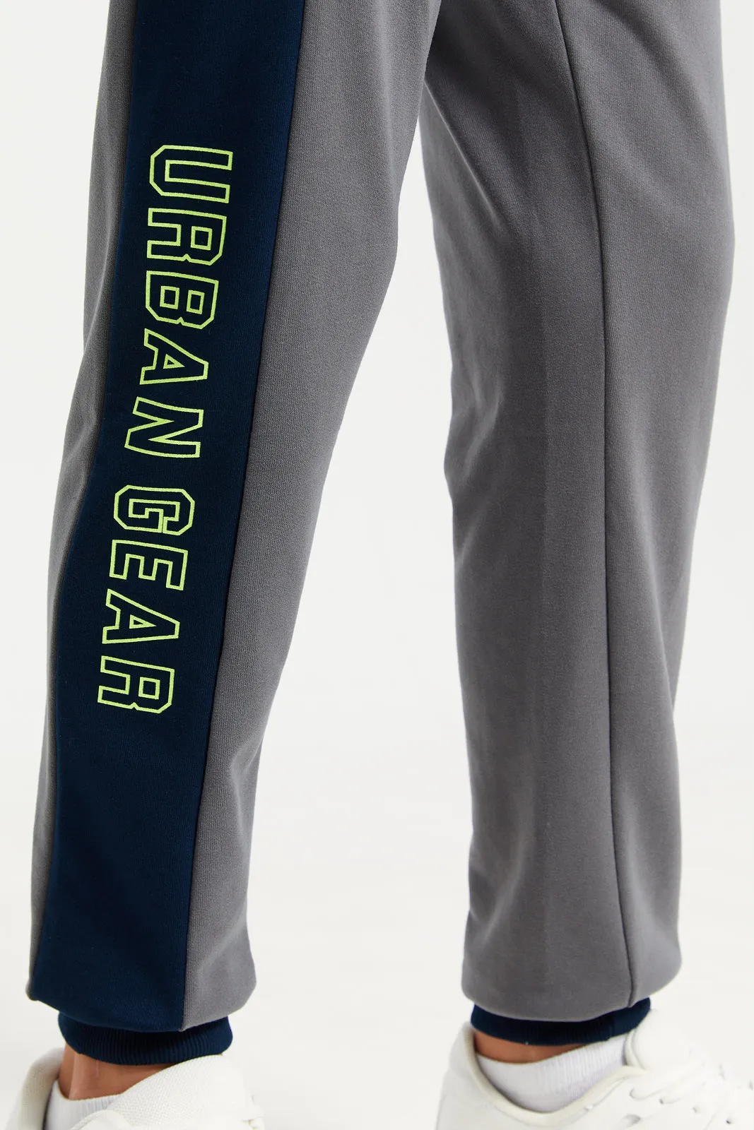 Senior Boys Grey Heat Seal Cut And Sew Active Pants