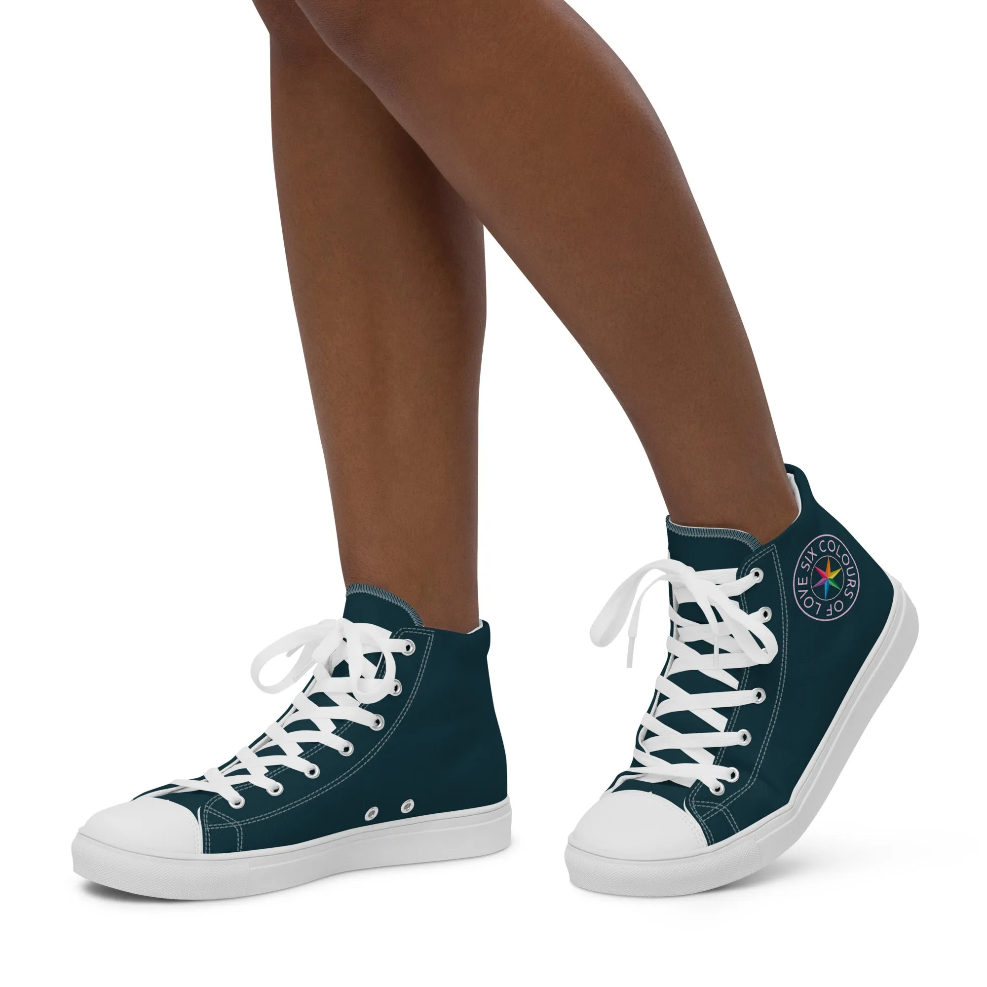 Six Colours Of Love Blue High Top Shoes (female sizes)